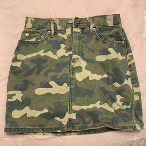 Camo High Waisted Mini Skirt